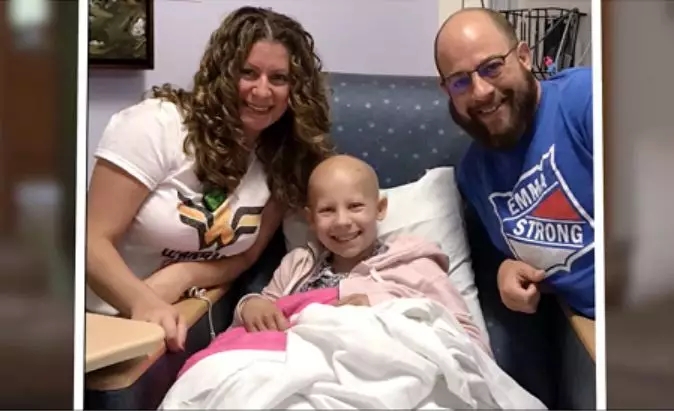 软组织肉瘤患者Emma Levine和他的家人