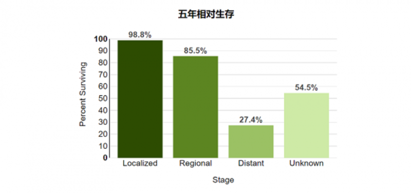 乳腺癌相对生存率