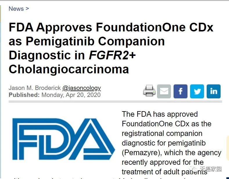 FDA批准Foundatio<em></em>nOne CDx作为伴随诊断