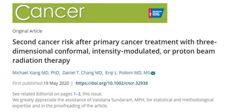 国际顶级期刊《Cancer》发表质子治疗的文章