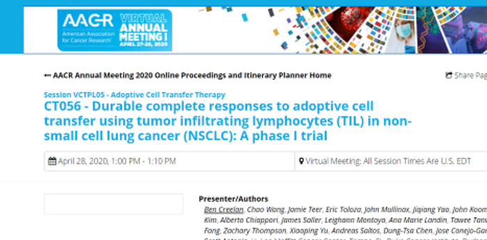 非小细胞肺癌TILs治疗新闻