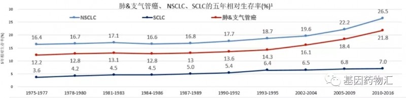 非小细胞肺癌5年生存率变化