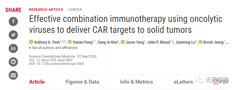溶瘤病毒疗法联合CAR-T细胞疗法