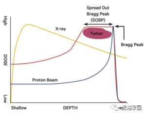 质子治疗和传统放疗放射剂量对比