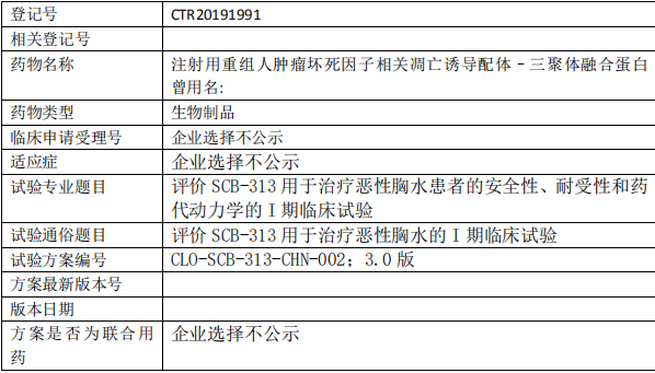 SCB-313临床试验信息