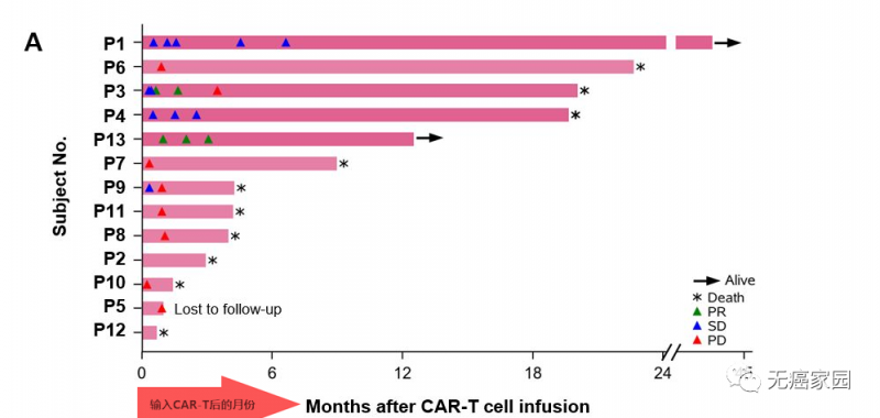 CAR-T细胞治疗几个月以后数据