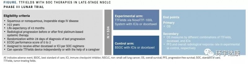 肺癌电场疗法的三期临床试验数据