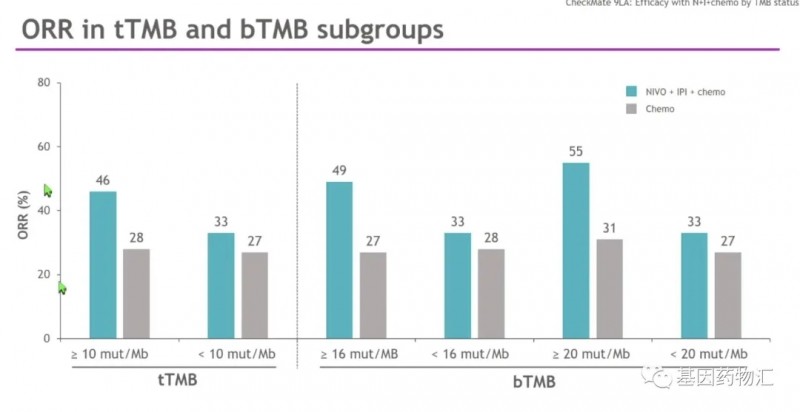 不论TMB水平的O药联合Y药治疗数据