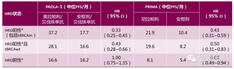 HRD状态及药物