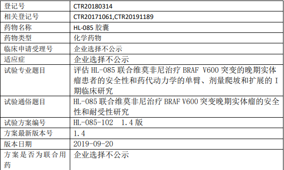 HL-085临床试验