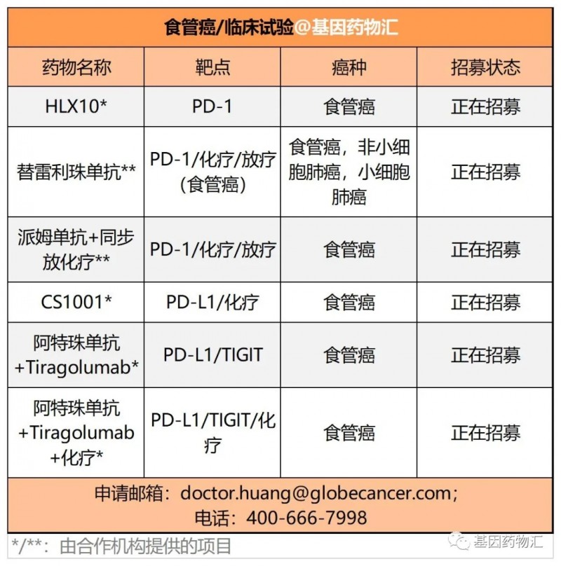 食管癌临床试验