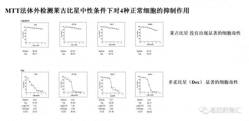 莱古比星和多柔比星分子毒性对比