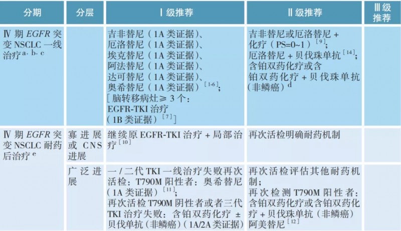 EGFR突变非小细胞肺癌的治疗方案