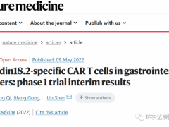 北京大学肿瘤医院沈琳教授团队发表了靶向实体瘤CLDN18.2靶点的cart细胞疗法CT041的研究成果,客观缓解率高达48.6%