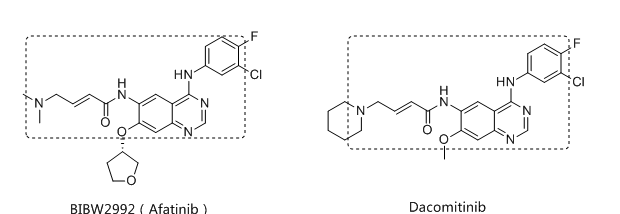 第二代TKI药物分子结构