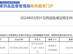 中国第五款CAR-T细胞疗法泽沃基奥仑赛注射液(赛恺泽、CT053、Zevor-cel、Zevorcabtagene Autoleucel)获批上市