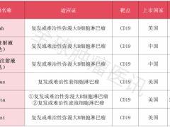 CART治疗淋巴瘤,中美两国获批上市的治疗淋巴瘤的CAR-T细胞疗法有哪些