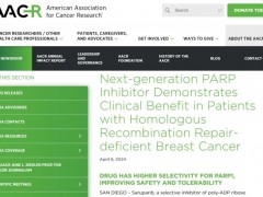 口服PARP1抑制剂AZD5305(Saruparib)治疗乳腺癌、胰腺癌、卵巢癌等,约50%的晚期肿瘤缩小