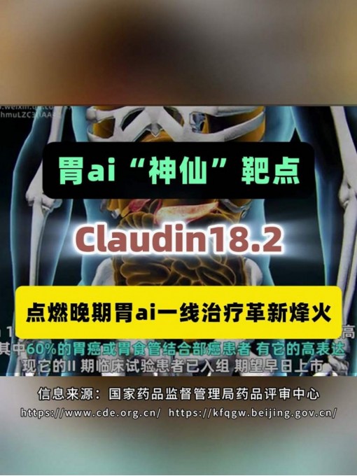 胃ai“神仙”靶点Claudin18.2，点燃晚期胃癌一线治疗革新烽火