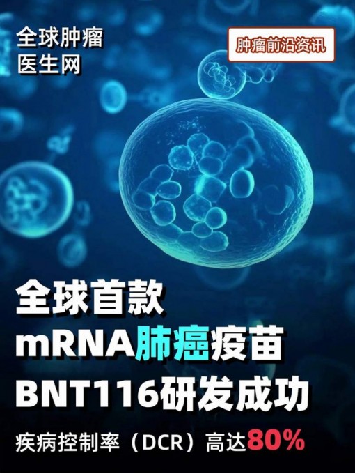 全球首款mRNA肺癌疫苗BNT116研发成功，疾病控制率（DCR）高达80% #mRNA疫苗 #肺癌 #非小细胞肺癌 #BNT116