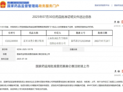 2025年7月30日国产第4款CD19 CAR-T疗法雷尼基奥仑赛注射液(恒凯莱、HR001)获批上市