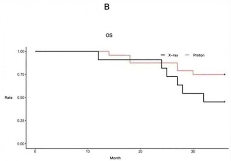 质子治疗肺癌的中位总生存期