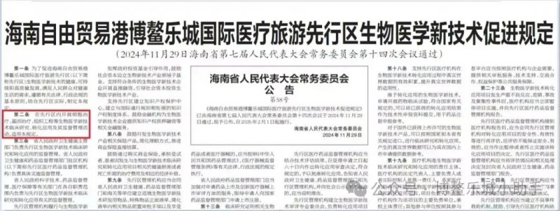 海南博鳌医疗先行区医学新技术规定