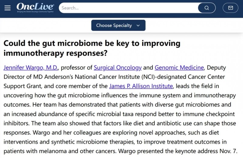 肠道微生物的报道