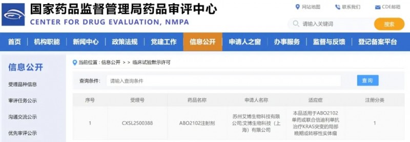 ABO2102临床试验获批