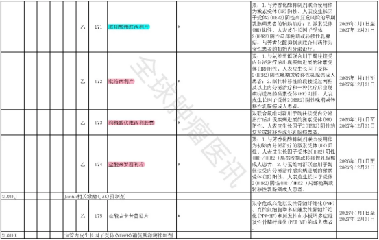 2025年版医保目录协议期内谈判西药部分
