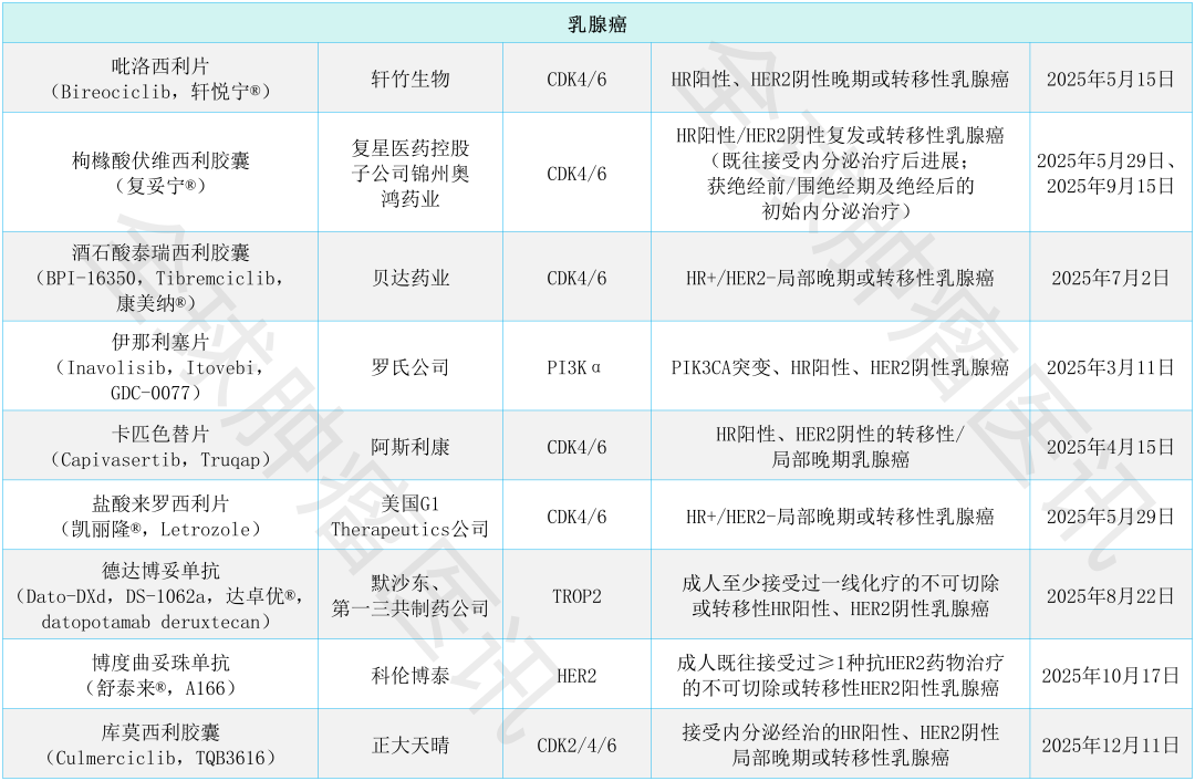中国上市的肺癌新药
