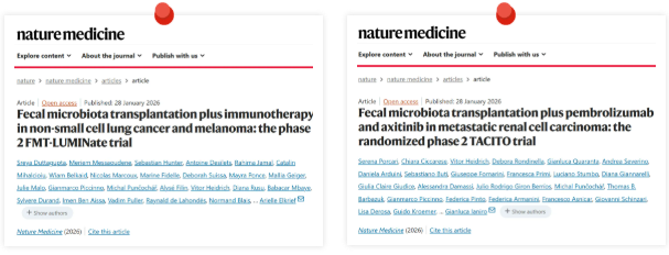 自然杂志报道肠道菌群治疗癌症